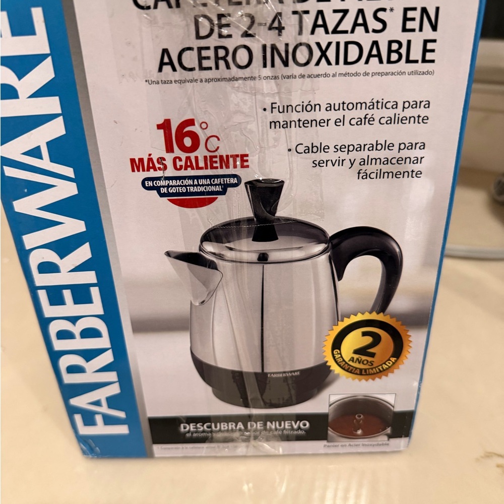 Farberware Stainless Steel Kettle - Silver & Black Accent - Picture 7 of 10